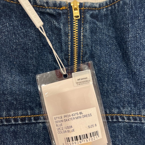 Self-Portrait Denim Mini Dress - Picture 4 of 8